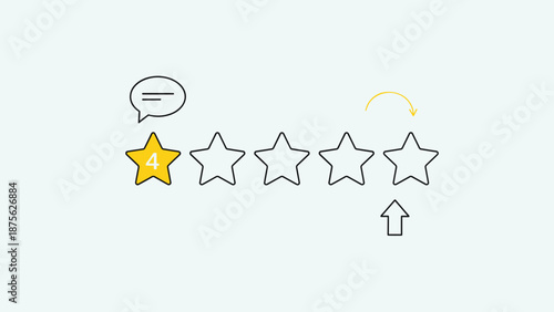 Five Star Rating with One Selected.