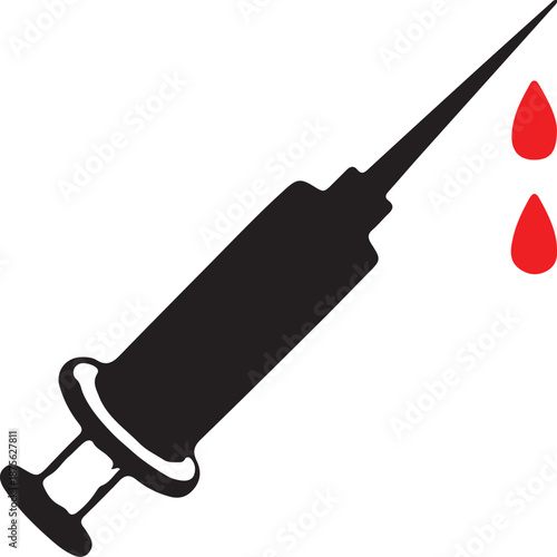 red screwdriver isolated on white background injection 