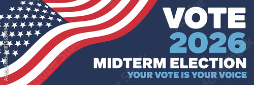 Vote 2026 Midterm Election Promotional Banner Design