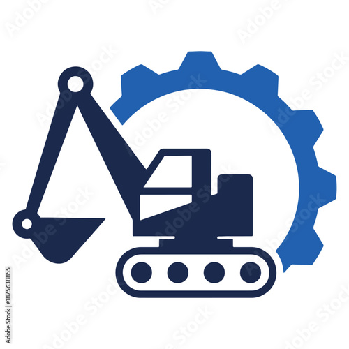 Industrial construction gear icon