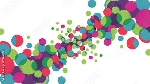 Vibrant Abstract Halftone Pattern Design Elements in a Dynamic Composition