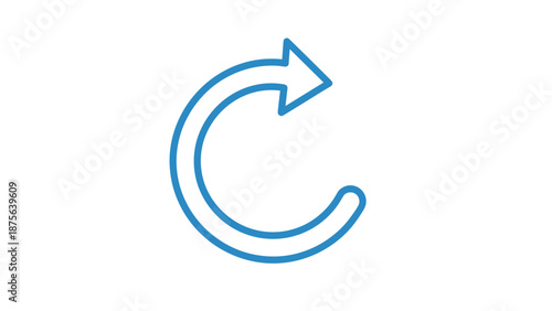 Blue curved arrow symbolizing refresh or reload.