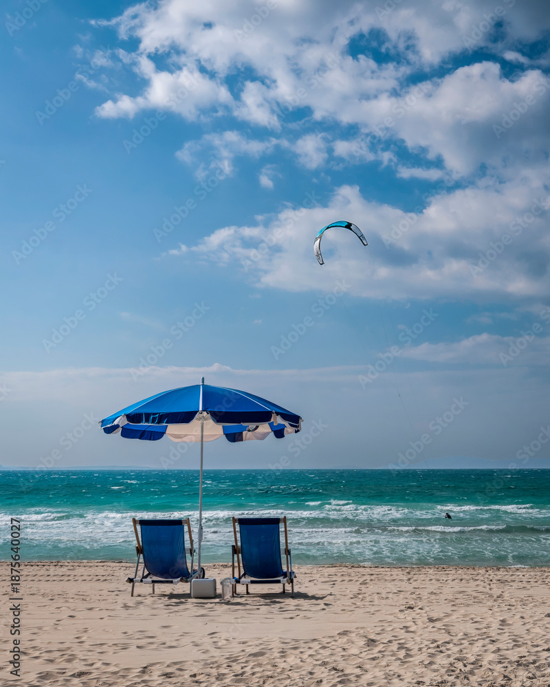 Fototapeta premium Ilica Beach view in Cesme Town of Turkey