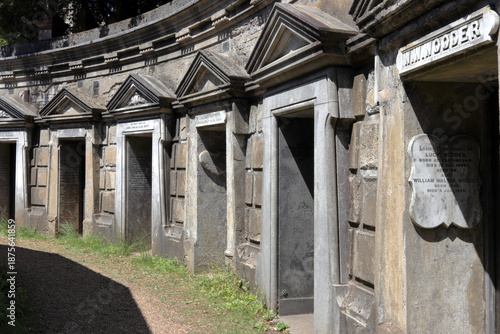 The Egyptian Avenue and the Circle of Lebanon at Highgate Cemetery, North London, England