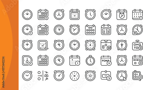 Collection of various icons and symbols for different applications and services