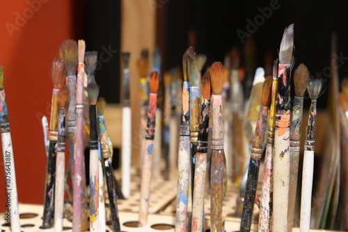 Paint Brushes for Art and Creativity Background
