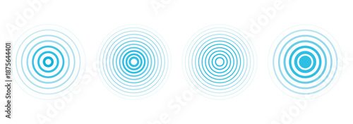 Radial lines pulse from center creating dynamic echo effect with circular patterns, perfect for audio visualization, signal graphics, and geometric wave compositions