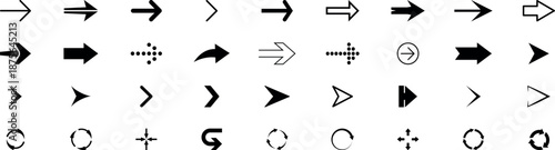 Arrows set icon. Arrows set vector illustration. simple arrow set. Arrow icon. Arrow black colored. vector icon. Arrows vector collection. Vector.