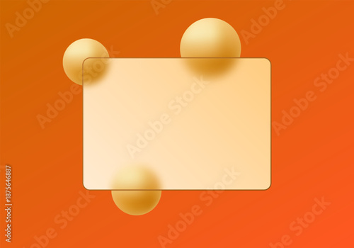 Minimalist design with transparent horizontal plate on rich gradient background. Eps 10