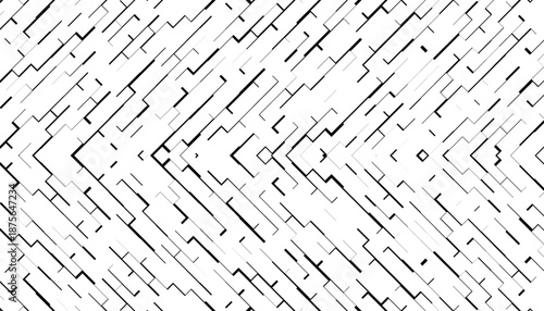 Black and white abstract geometric pattern with sharp arrows shape for sporty and modern background. Vector Format Illustration 