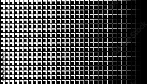 Black and white abstract geometric pattern with smooth transition effect for sporty and modern background. Vector Format Illustration 