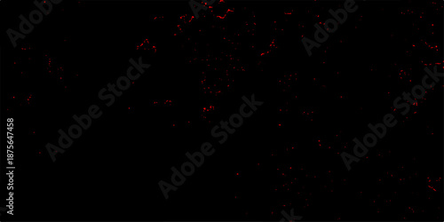 Abstract Watercolor red and black grunge background painting. Dark grunge textured red concrete wall background. Red color powder explosion isolated on black background.  Trendy living coral color tex