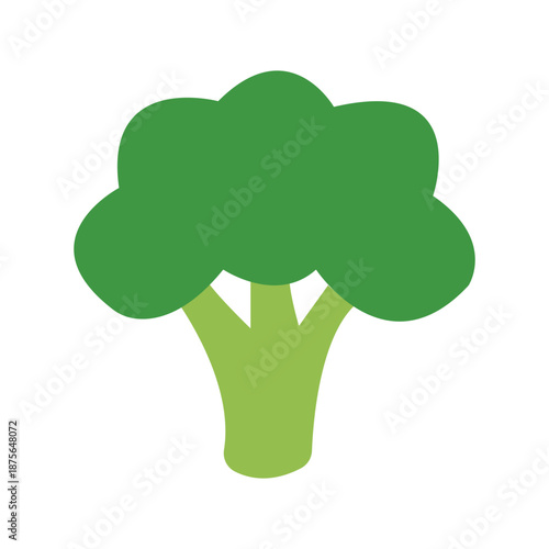 vector illustration of a green broccoli