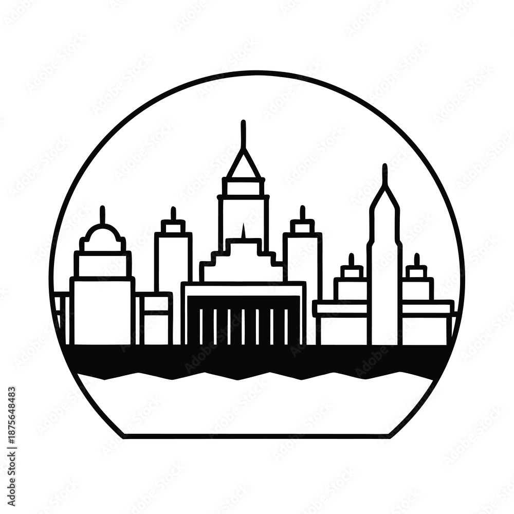 Fototapeta premium historic skyline silhouette