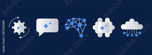 AI Technology Icon Set