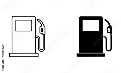 Fuel Pump Icon Vector. Energy, Gasoline, Transport Symbol