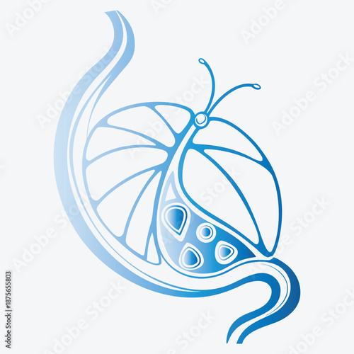 WebHuman Stomach Icon with Simple Abstract Design