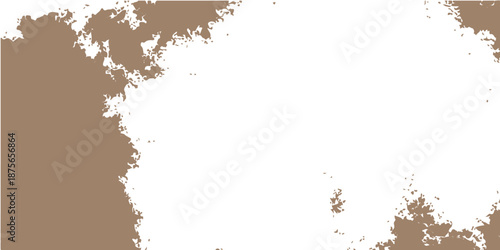 Abstract grunge background design featuring black ink splashes and paint splatters with a dirty watercolor texture and a vector frame border on paper for an artistic silhouette illustration