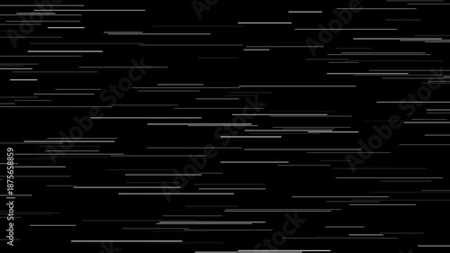 Slow motion animation of glitching of bold horizontal lines movement on dark background 4K loop