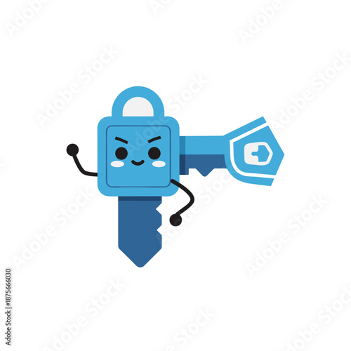 Free Download Animated Key Character Unlocking Fun Adventures in a Playful Cartoon Environment - GFXLoad
