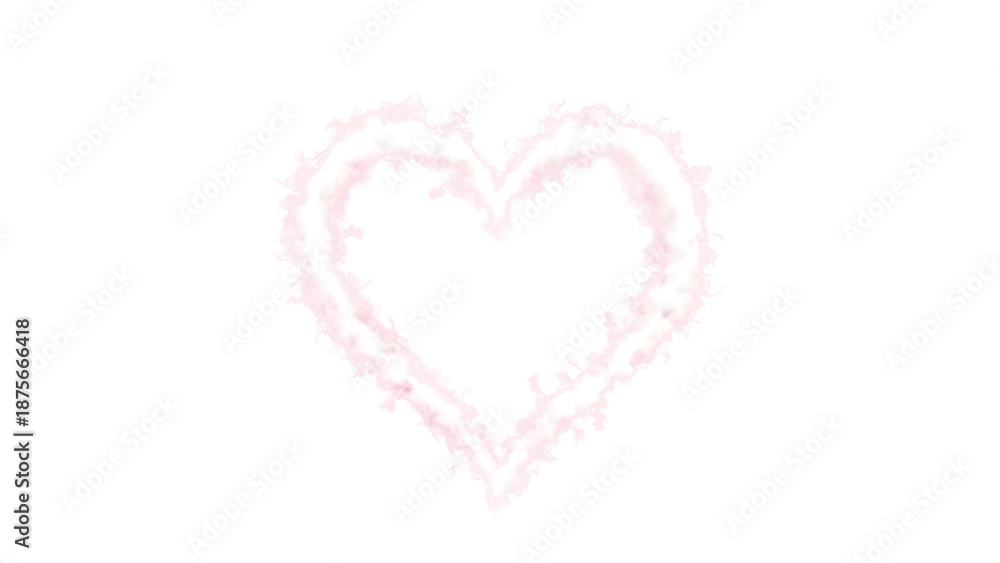 Fototapeta premium Soft glowing heart outline representing love, romance, emotion, valentine, gentle affection, dreamy minimal romantic background design