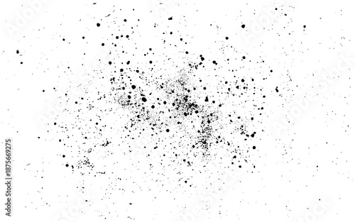 Black powder explosion on white background. dust explode. Vector illustration.