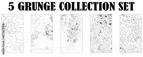 5 Vector Grunge Black Texture