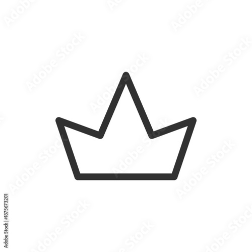Crown, linear icon. Leadership, premium status, and achievement. Line with editable stroke.