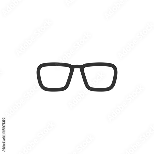 Eyeglasses, linear icon. Vision correction and optical accessory. Line with editable stroke.