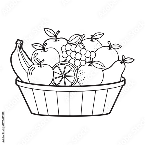 basket with fruits and berries