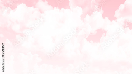 nice white clouds and pink sky