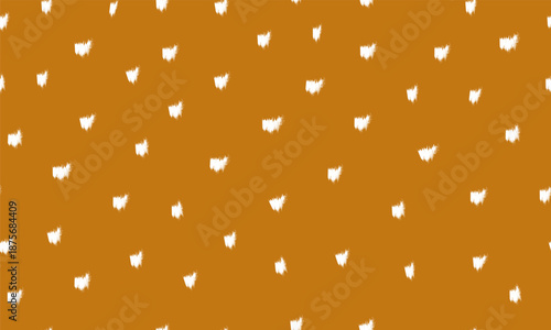 Forest deer fur texture. Spotted animal skin pattern in brown and orange colors. Seamless nature background.