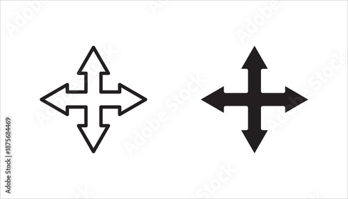 three-way direction arrow sign, road sign direction icon set, vector illustration on white background