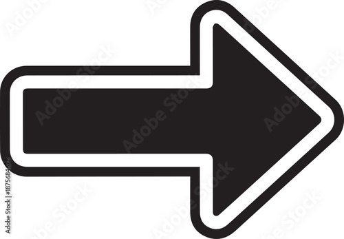 Directional Pointer: A bold and prominent arrow indicating a clear and focused direction, conveying guidance and purpose. 