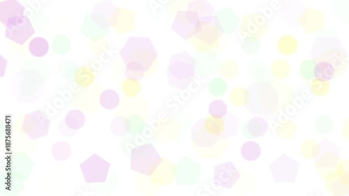 Animated Pastel Geometric Shapes Floating on White Background