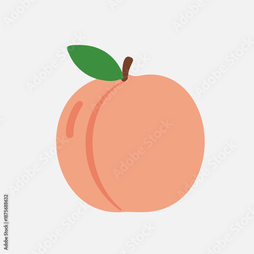 A fresh, ripe peach, beautifully illustrated with soft pastel colors, symbolizing summer's bounty and healthy eating