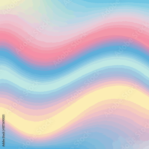 A soft pastel abstract background with gentle horizontal wavy lines and a gradient of blue, pink, and yellow hues.