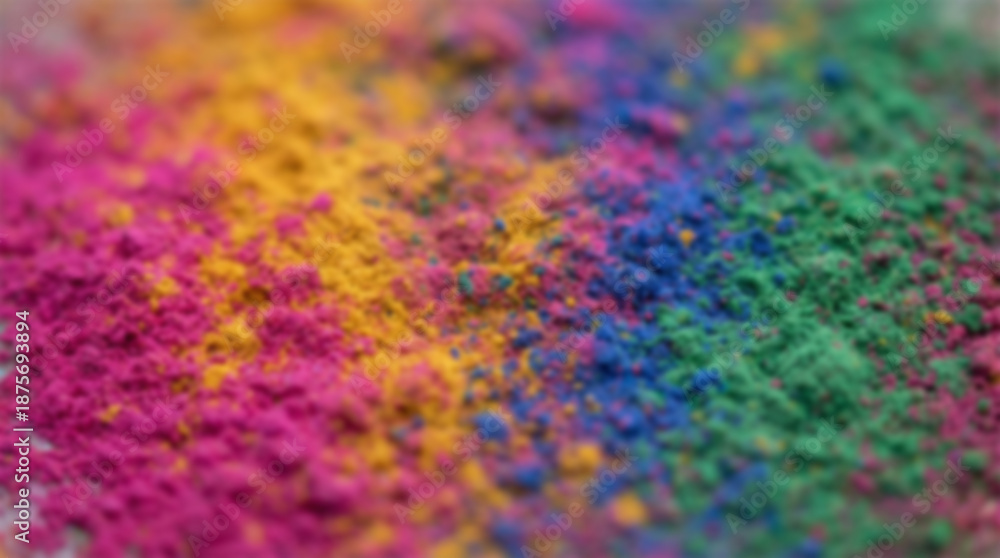 Obraz premium Vibrant rainbow color powder texture close up with pink yellow blue and green hues