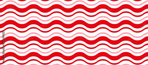 Candy cane Christmas background, peppermint diagonal stripes print seamless pattern