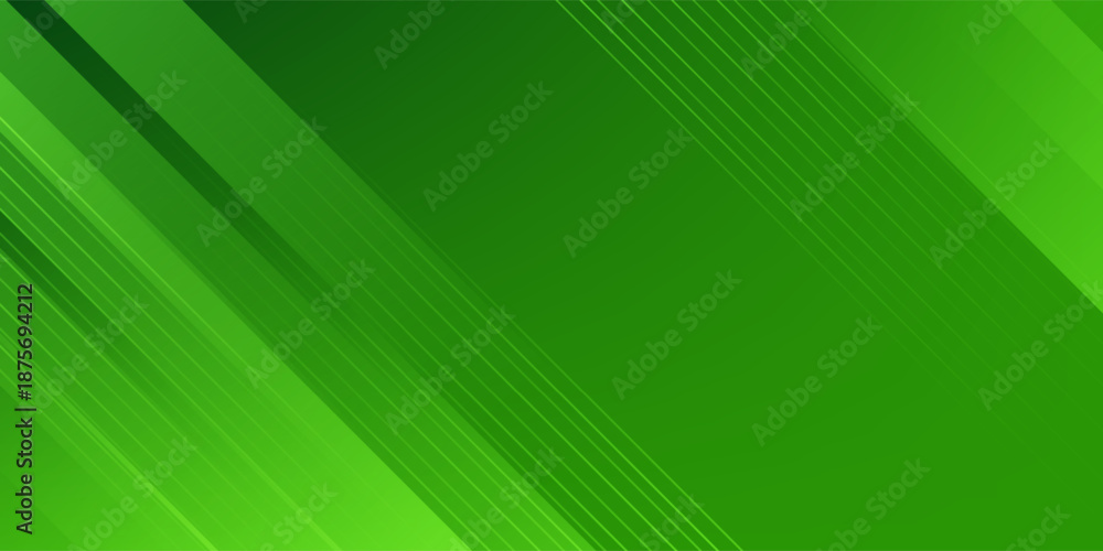 Fototapeta premium Abstract green sporty background template vector with shiny lines and lights. Green background with strong pattern design.Eps10 vector