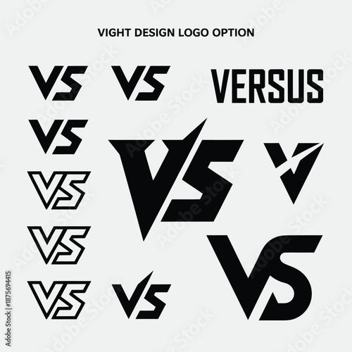 versus logo design options in various styles and formats