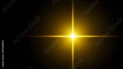 Celestial Radiance: A luminous golden star shines brightly against a vast, dark canvas, emanating energy and illumination.