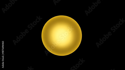 Glowing Orb: A luminous, radiant orb shines brightly against the vast expanse of black, emitting a warm, inviting glow.