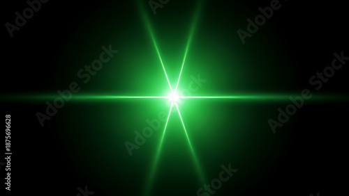 Emerald Burst: A mesmerizing dance of vibrant green light beams from a central source, radiating outwards with an ethereal glow. 