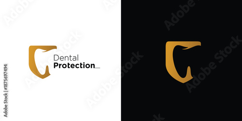 Modern and professional dental protection logo design