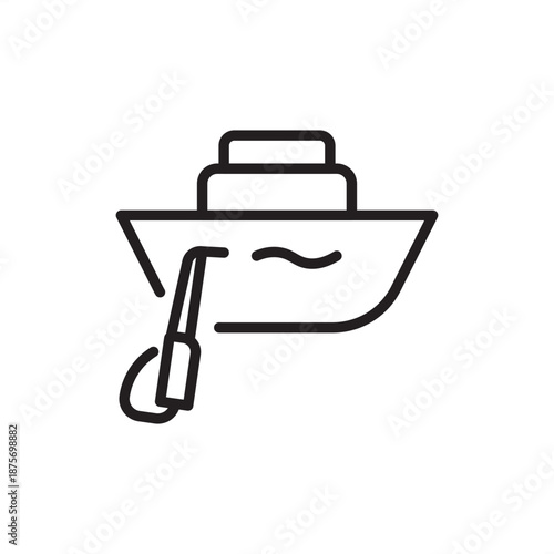 Antifouling paint icon symbolizing marine hull protection and vessel maintenance, representing nautical coatings, biofouling prevention, shipyard repair, maritime engineering, and seafaring efficiency