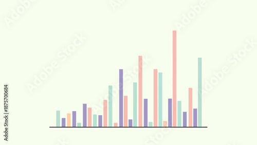 Colorful Bar Graph with Pastel Hues.