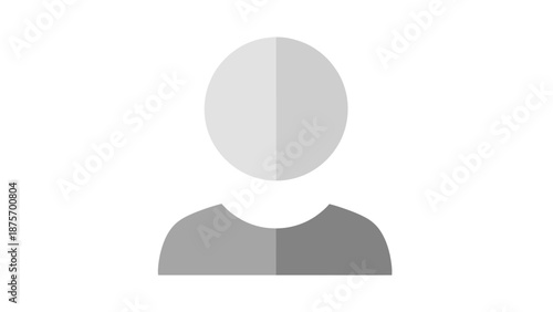 Gray Silhouette of Person Avatar Icon.