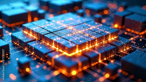 Industrial technology image of orange light chip
