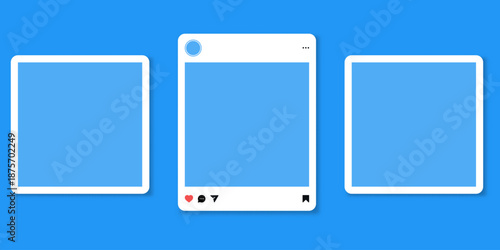 Social media mockup post template, mock up frame